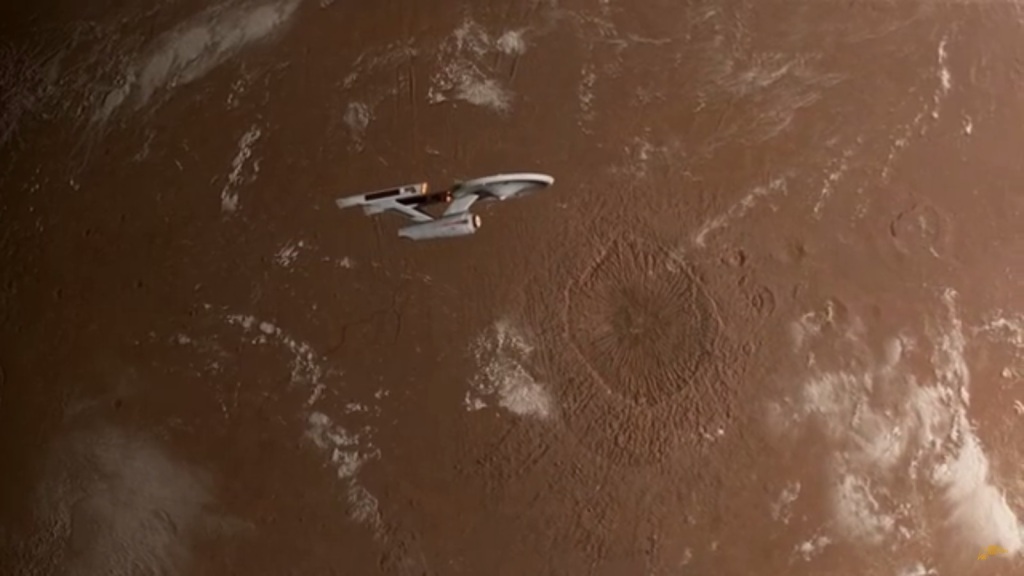 Enterprise in orbit above Lapis 4